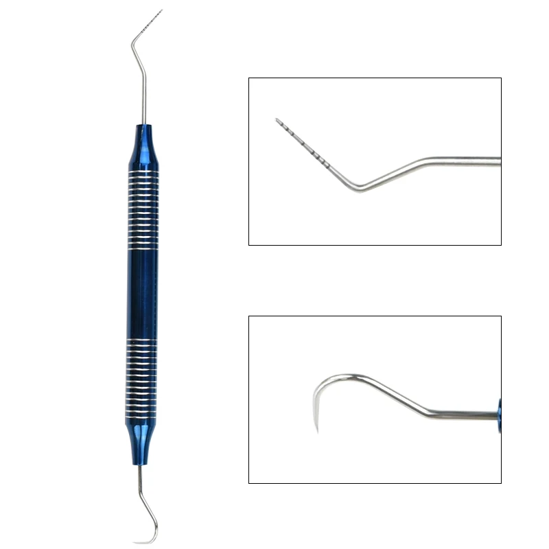 4 szt. Dental jamy ustnej kamień nazębny skrobak skaler płytka nazębna Explorer sonda dentysta zestaw narzędzi antybakteryjnych ze stali nierdzewnej