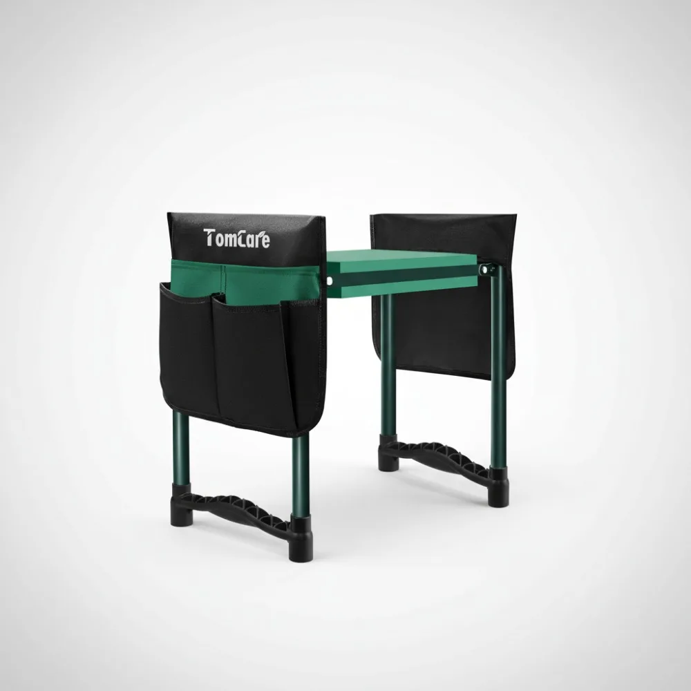 

Foldable Garden Kneeler Seat with 10.64" Wide Soft Pad, 400lb Capacity, Tool Pouches - Perfect Gardening Gift