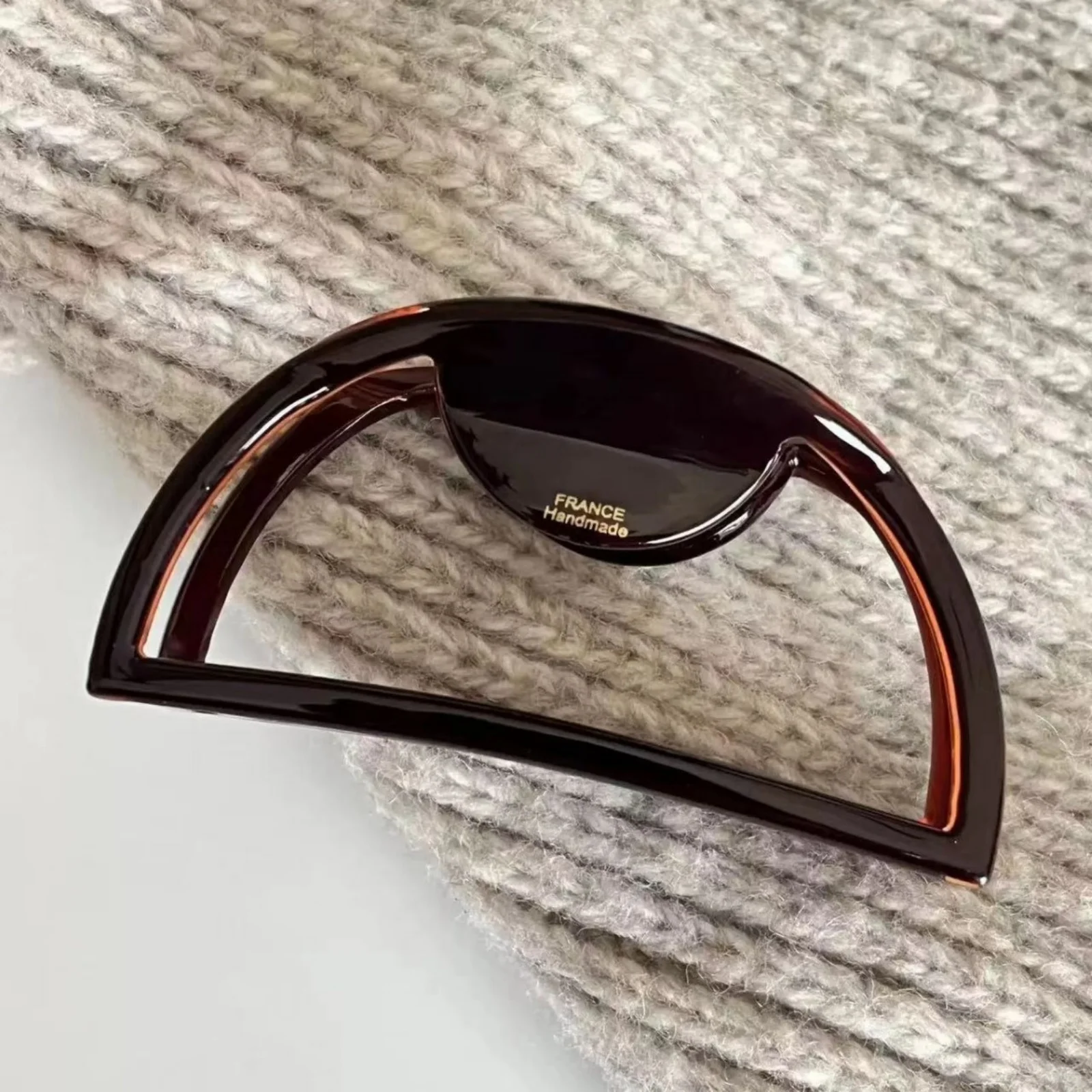 1 Stück europäisches und amerikanisches Haaraccessoire, hohle Haarklammer aus Acetat, große Fleischbällchen-Haarklammer – Detail 4