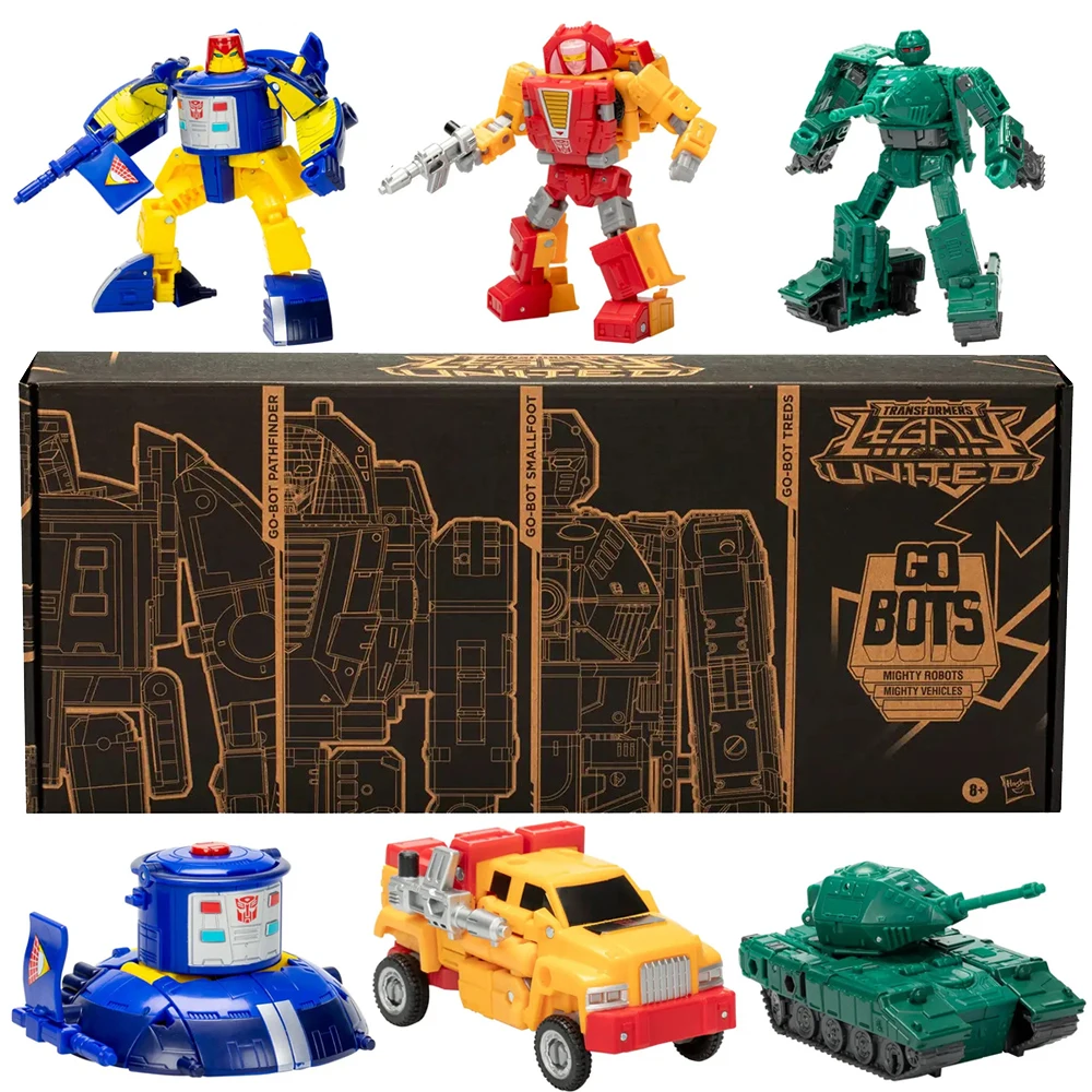 

[In Stock] Transformers Legacy United Go-Bot Guardians Pathfinder, Smallfoot, and Treds 14cm 3-Pack-Set Action Figure Model Toys