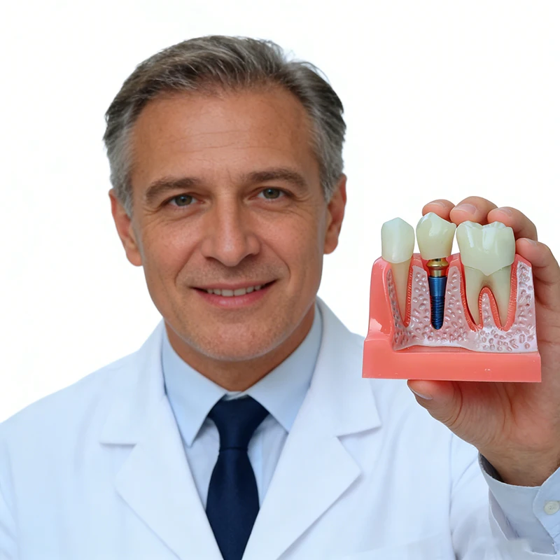 Dental 4x implant model, removable denture restoration implant model, used for teaching practice and doctor-patient communicatio