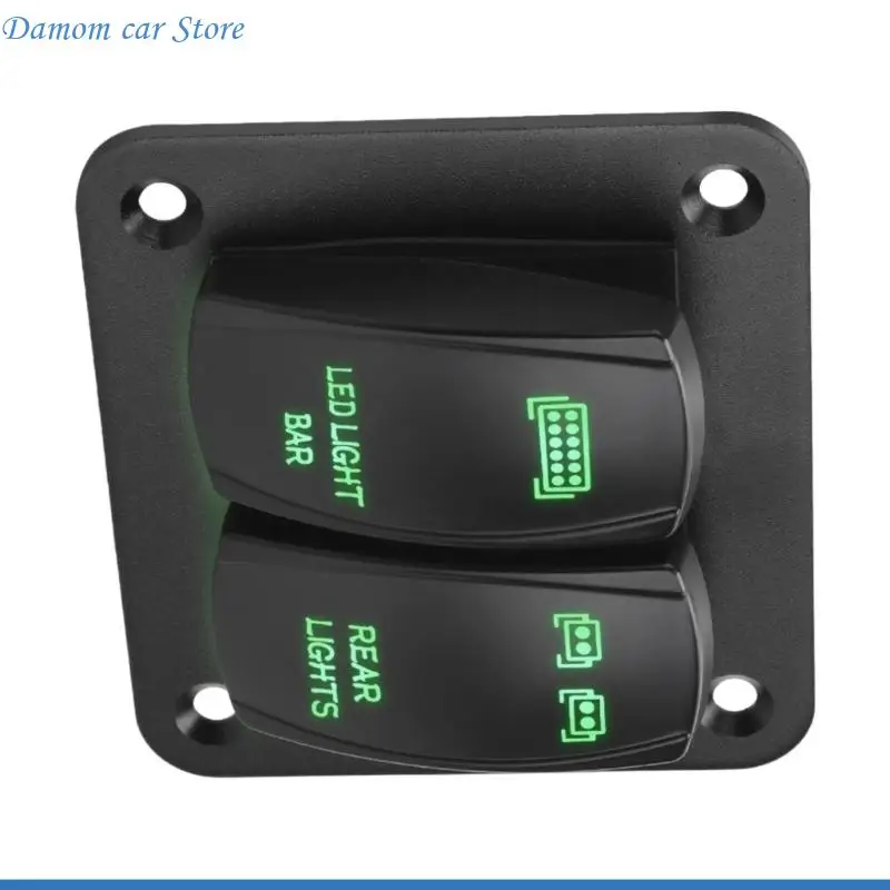 A2UC ABS Construction 2/3 Gang Rocker Switches For Automotive Marine Use 12V 24V LED Light Control Toggle Switches Control Panel