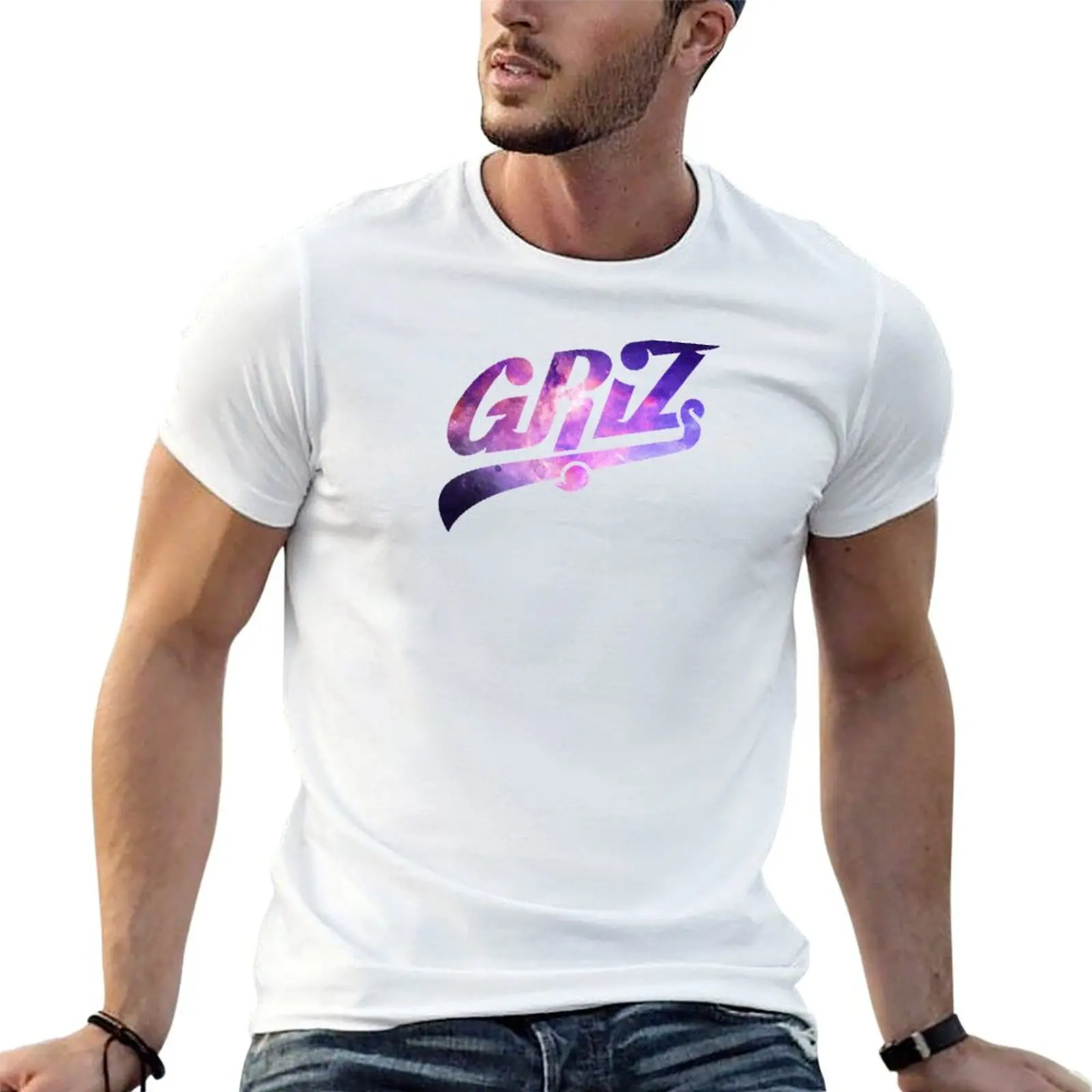 

Galaxy pack shirt t cotton Griz shirt casual man t T-Shirt Purple