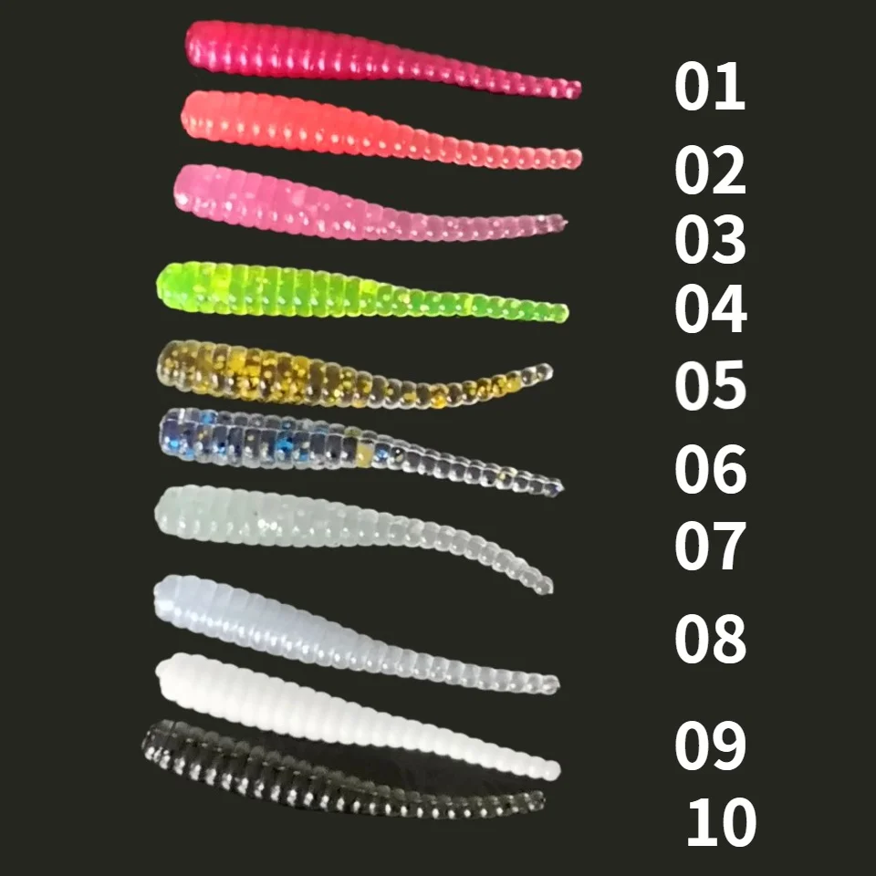 30PCS/BOX AJING Soft Lure Rockfish Fishing Lures 0.3g/35mm MINI Artificial Bait Swimbaits Jig Lure Wobber Worm Tackle