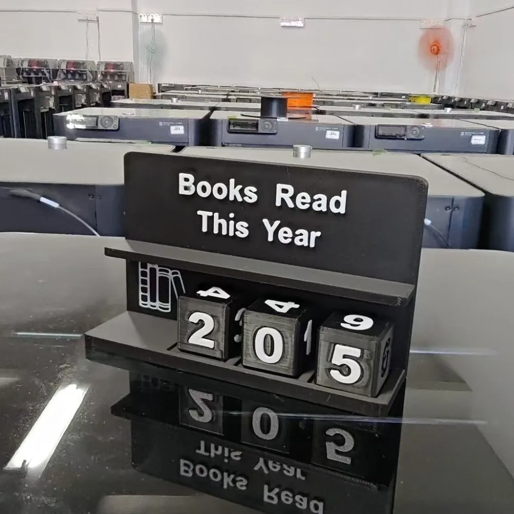 3D Printed Book Read Counter Plastic Reading Goal Display Reading Tracker Wear Resist Book Counting Ornament
