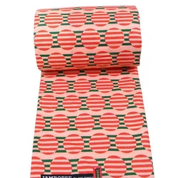 Soft Polyester Ankara Wax Fabric Pink Color Batik Print 2024 Real African Wax Fabric High Quality Women Party Dress