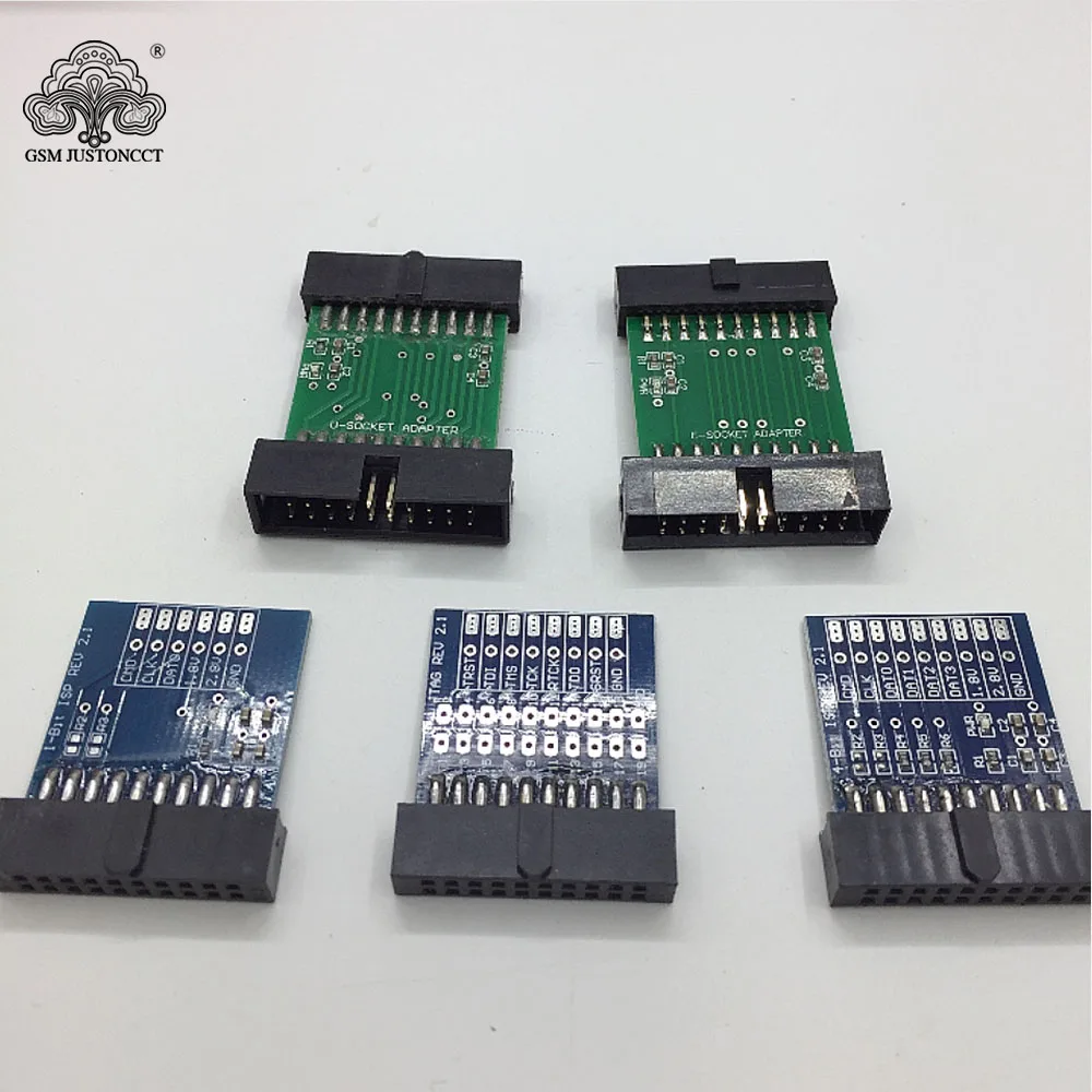 Easy jtag plus 5 small boards FULL SET JTAG adapter 1-BIT ISP adapter 4-bit ISP adapter U-socket adapter E-socket