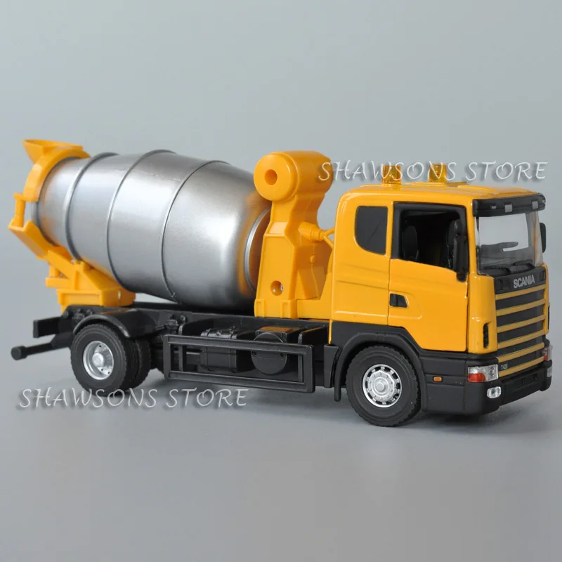 1:43 Scale Diecast Vehicle Model Toy T420 Cement Concrete Mixer Truck Miniature Replica Sound & Light