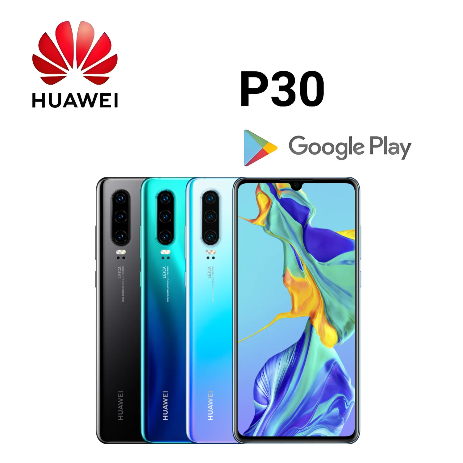 HUAWEI P30 Smartphone Android Global version 6.1 inch 40MP Camera 128GB ROM 4G Network Mobile phones Google Play Cell phone