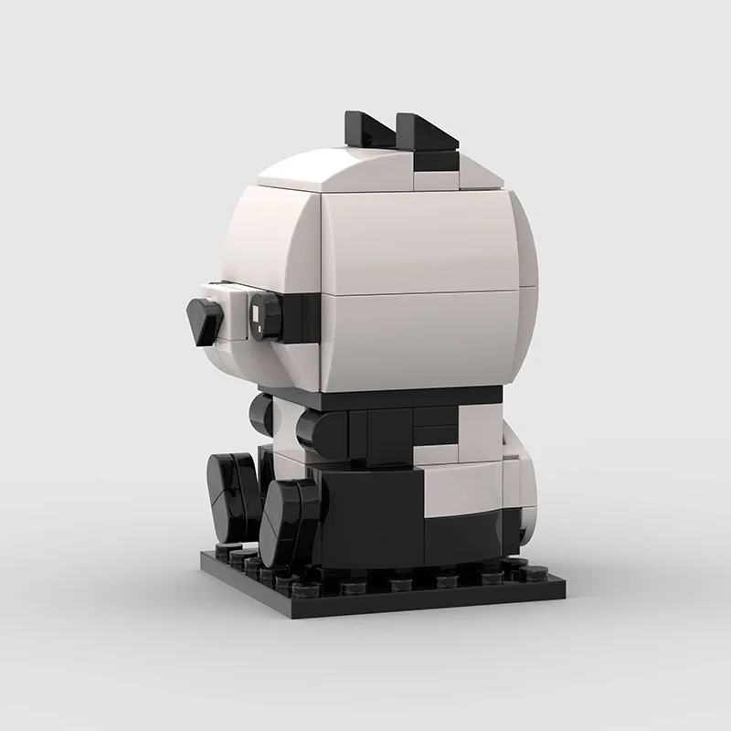 Compatible with Lego small particle moc giant panda model educational assembly children's building block toy cross-border