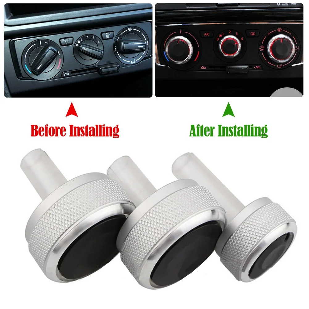 Car Air Conditioning Knob AC Switch Knob Heat Control Button for Volkswagen VW Golf4 GOLF 4 MK4 Passat B5 Bora Accessories