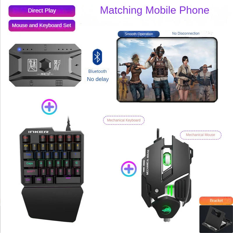 M1 Pro Mobile Controller Gaming Keyboard Mouse Converter BT V5.0 Programmable Adapter Support IOS Android System