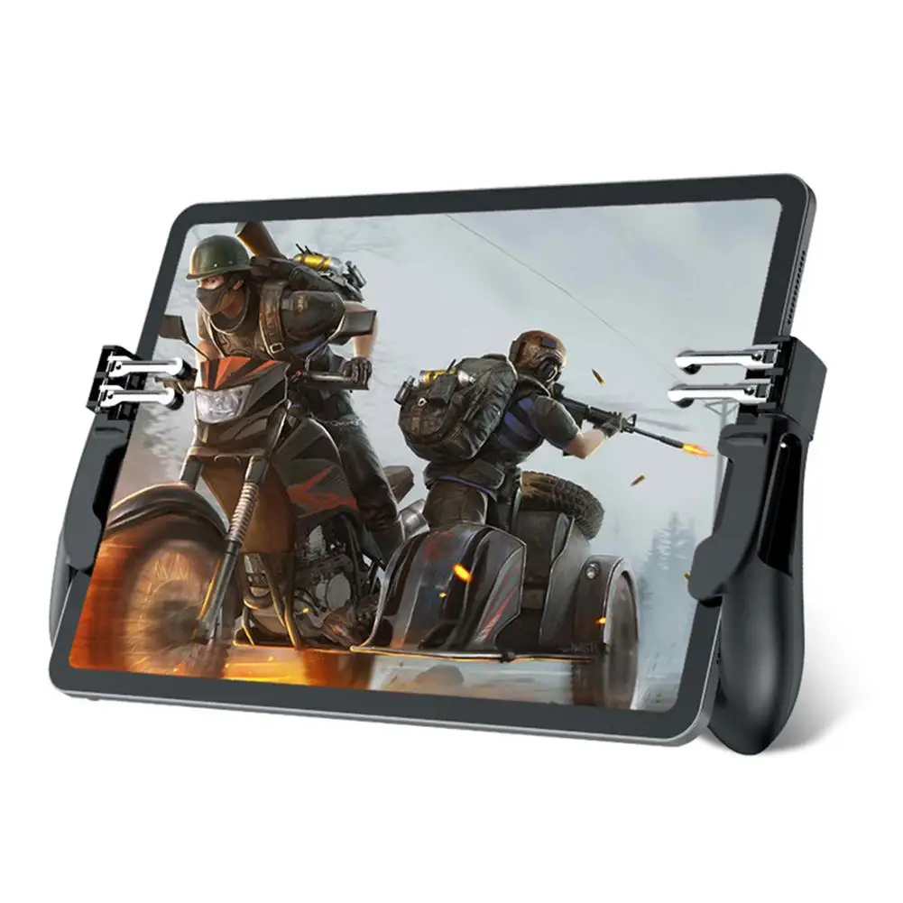 

Six Finger Mobile Game Controller Joystick Trigger Handle L1R1 Shooter Fire Aim Button Gamepad Controller for iPad Tablet PUBG