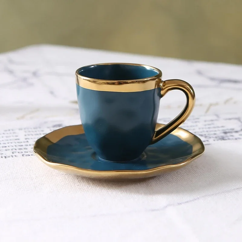 طقم فناجين قهوة صغيرة من السيراميك المزجج الملون الإيطالي، كوب صغير لتناول الطعام، كوب شاي صغير بعد الظهر، كوب حفل الشاي #2