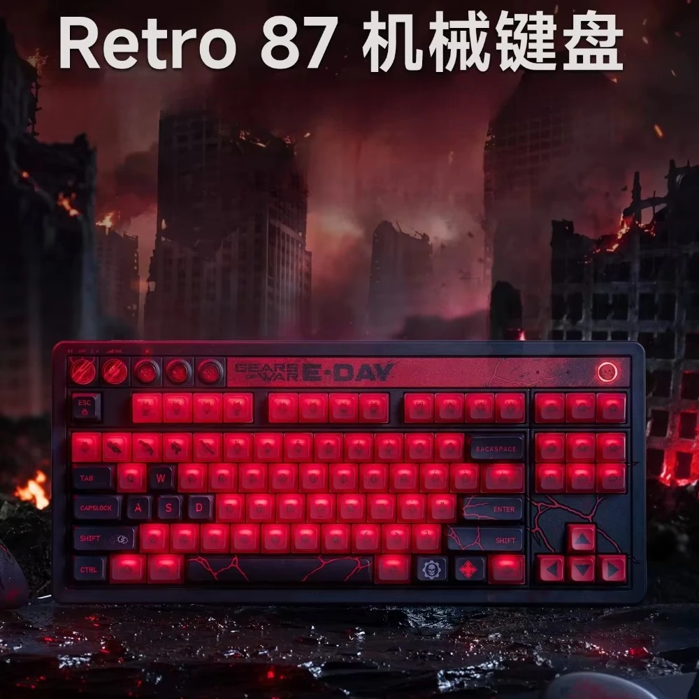 2026 New arrival Retro 87 Limited Edition Tri-Mode Mechanical Keyboard 87kyes Custom Lightyear Linear Switch Hot-swappable