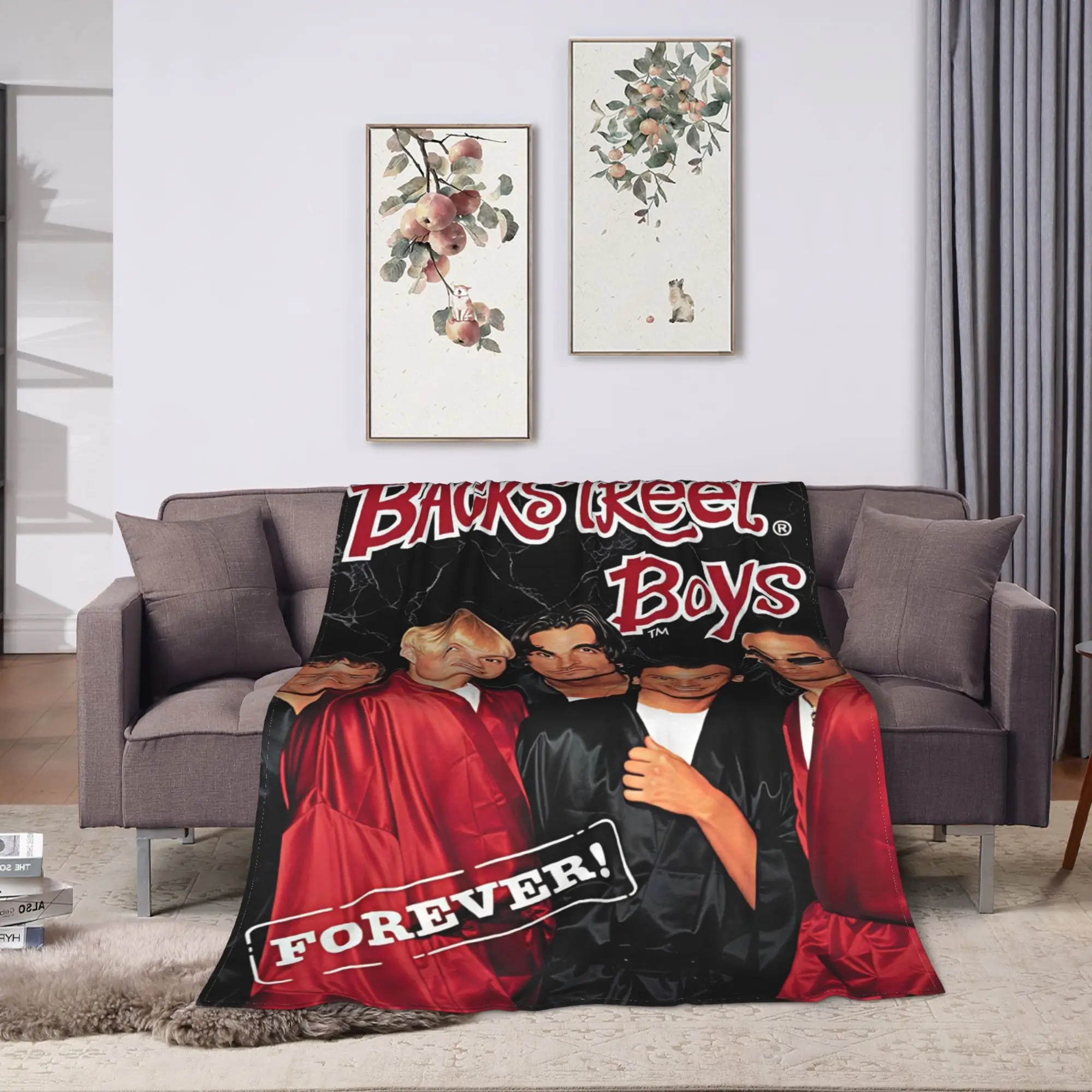 Backstreet Boys Millennium Tour Music Blanket Quality Super Warm  Throw Blanket Autumn Airplane Travel Couch Chair Bedspread