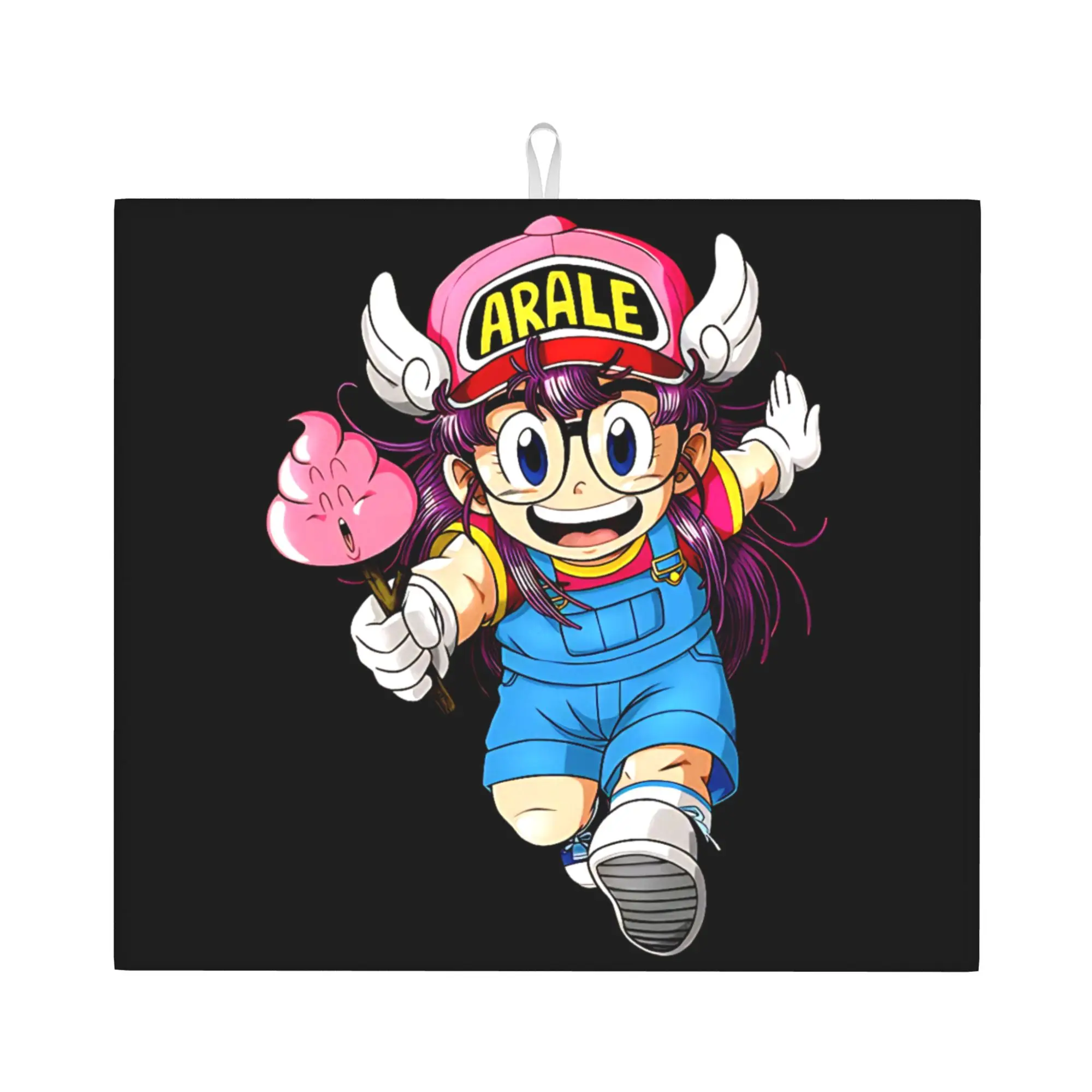 Cartoon Comics Arale Dr Slump Non Slip Kitchen Counter Protector Mat Barware Tableware Reusable  Bathroom Drying Mat For Kitchen