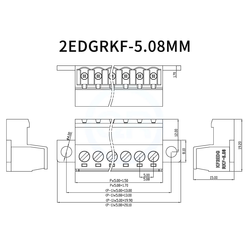 (1 pcs) KF 2EDGRKF 5.08MM Reverse Plug PCB Terminal Block Plug 2-12Pin 15EDGRKF 5.08