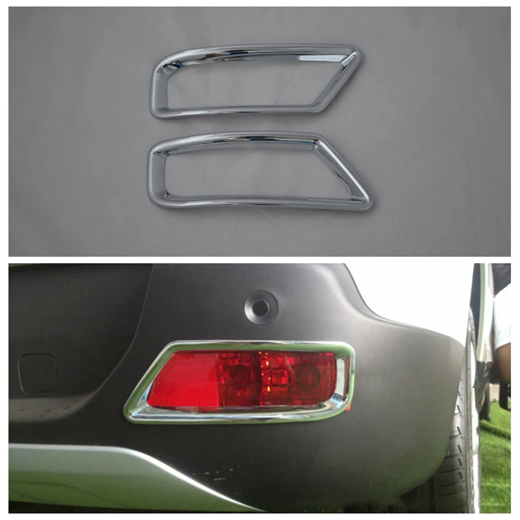 

Superior-ABS Chrome Car Rear Fog Lights Cover Trim Stickers Fog Lamp Frame for Peugeot 3008 2013 2014 2015 Accessories