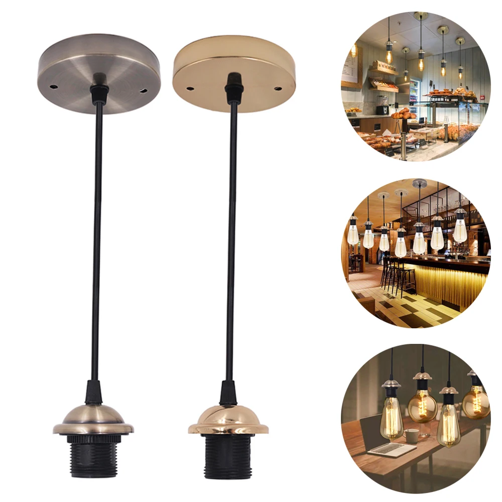 AC 220V Vintage Edison Lamp Base E27 Socket Bulb Ceiling Light Pendant Light Holder for Retro Incandescent Home Decor