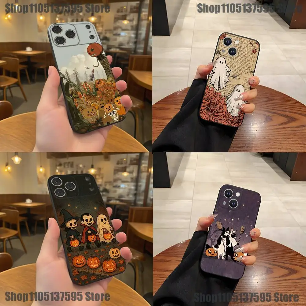 

Halloween Trickster Phone Case For iPhone 17,16,15,14,13,12,11,Pro,XS,Max,XR,Plus,E,SE4,Mini Black Soft Cover