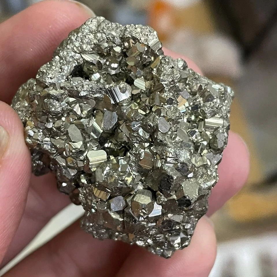 1PC Pyrite Raw Cluster Stone Decorative Collection Of Mineral Specimens Golden Pyrite Raw