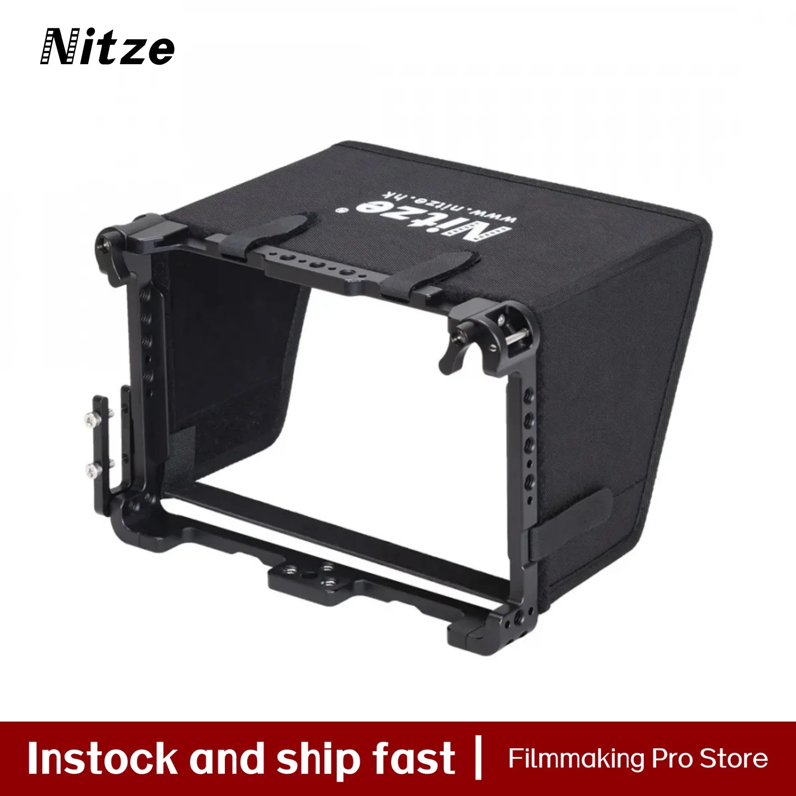 

Nitze Cage For Feelworld FW279S 7" with HDMI Cable Clamp and Sunhood