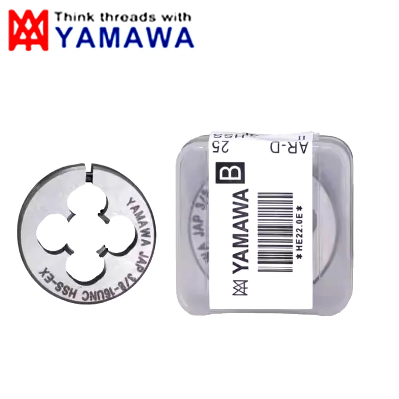 Japan 1PCS YAMAWA Original HSSE Left Hand Round Die W 1/8 5/32 3/16 W7/32 1/4 5/16 3/8 7/16 1/2 5/8 Machine Screw Threading Dies