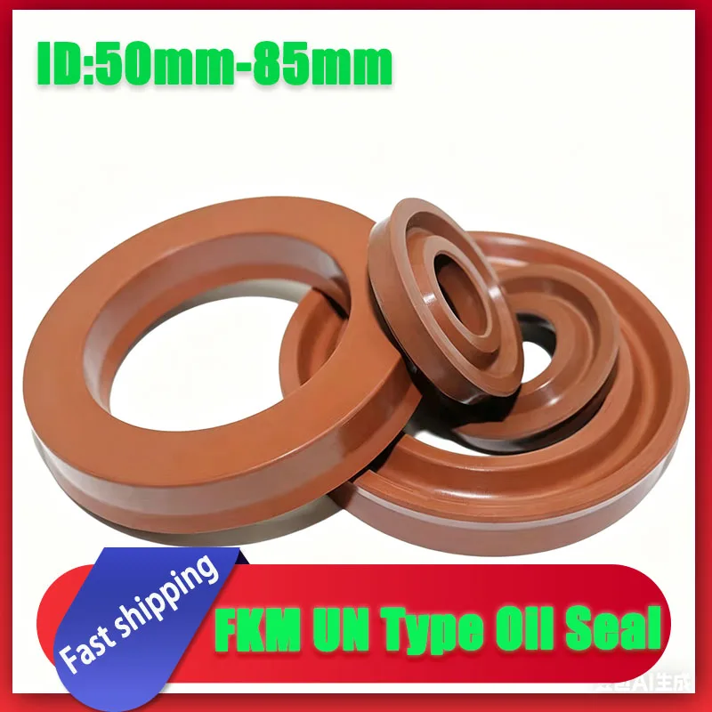 FKM USH/UPH Hydraulic Oil Seal, High Pressure & Wear Resistant Fluororubber, Seals for Excavator & Forklift Cylinders