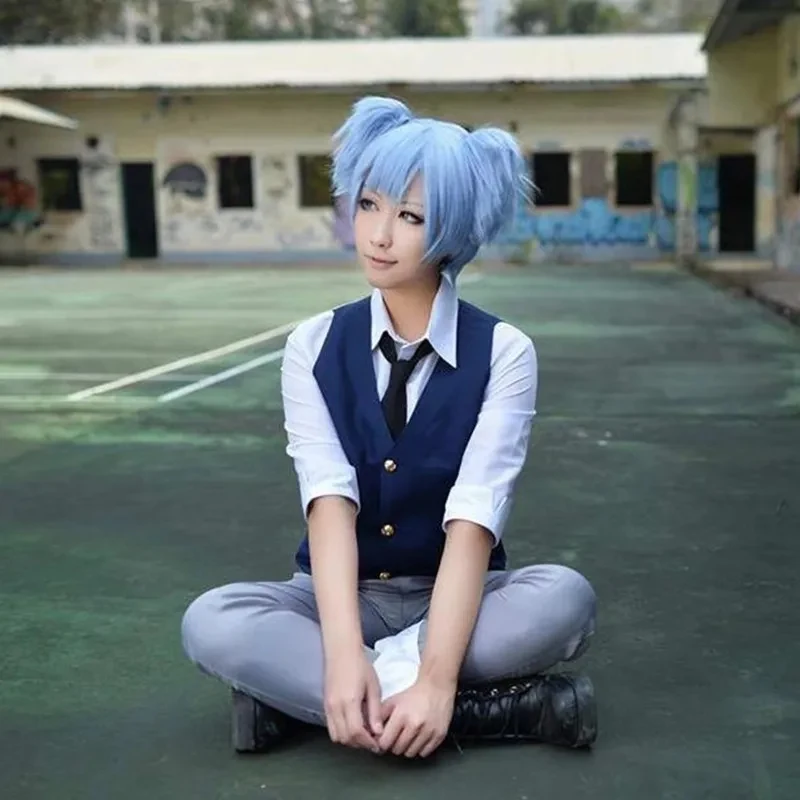 

❤️❤️❤️Anime Assassination Classroom Shiota Nagisa Cosplay Costumes Tie Vest Halloween Christmas Party Uniform Unisex Daily❤️⭐️❤️