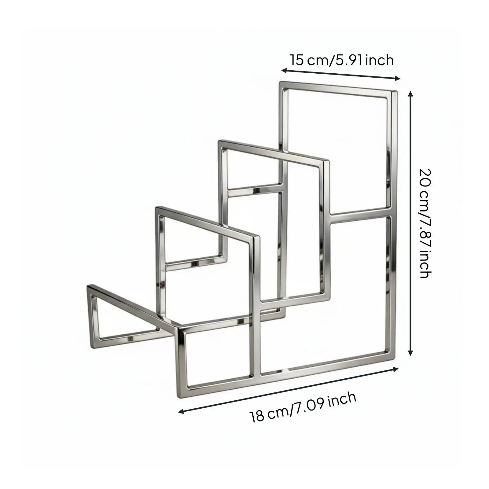 Stainless Steel Clutch Stand Multi-Tier Metal Wallet Display