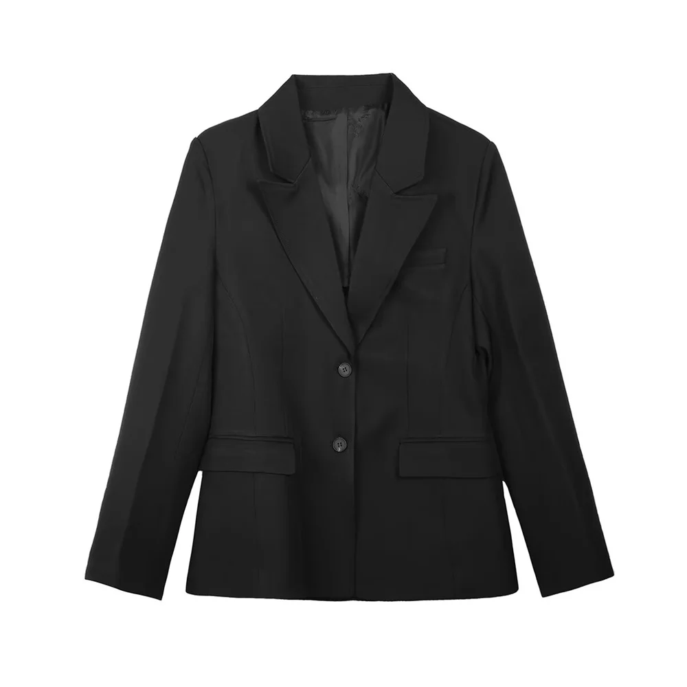 

New women's minimalist fashion series short skirt style hem suit jacket single breasted casual top