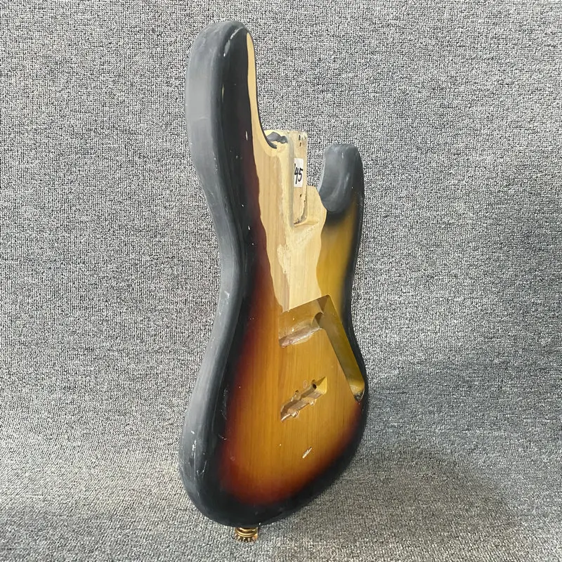 DB945 Sunburst Color Jazz Electric Bass Body Solid Alder Bass Body Surface Damages DIY Parts and Replace Accessories