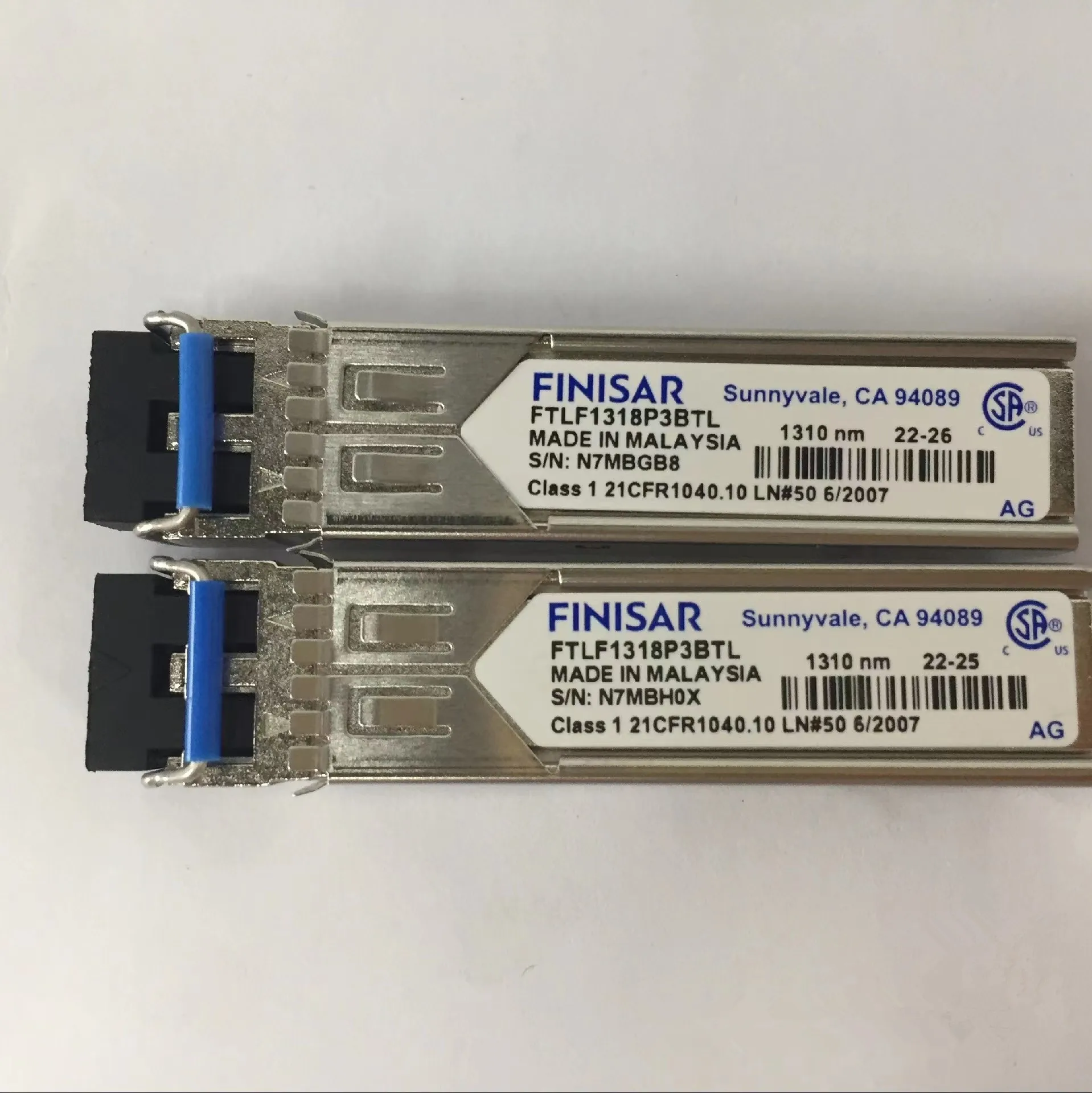 Módulo gigabit ONE FINISAR sfp/FTLF1318P3BTL 1,25G SFP 10km 1310nm LC SFP SM Gigabit monomodo/fibra gigabit sfp FTLF1319P1BTL