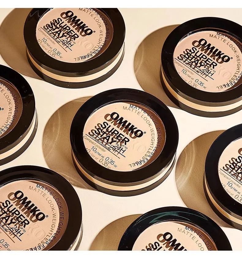 プレストパウダーメイクアップ 防水 長持ち フルカバレッジ フェイスコンパクト セッティングファンデーション オイルコントロール 3色