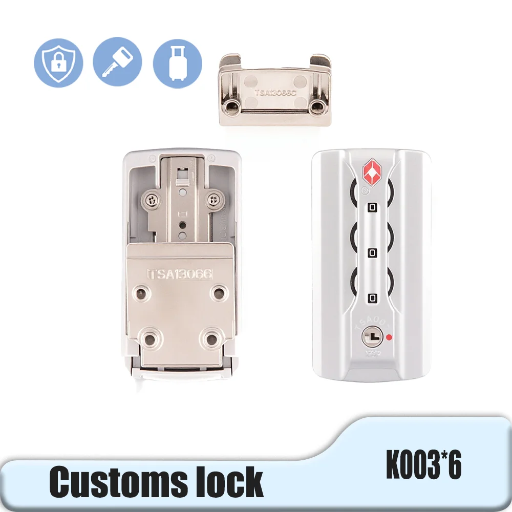 For K003#6 TSA007 Pack Locks – Colorful Set for Family Travel Airport Approved Easy Reset Durable Plastic Body