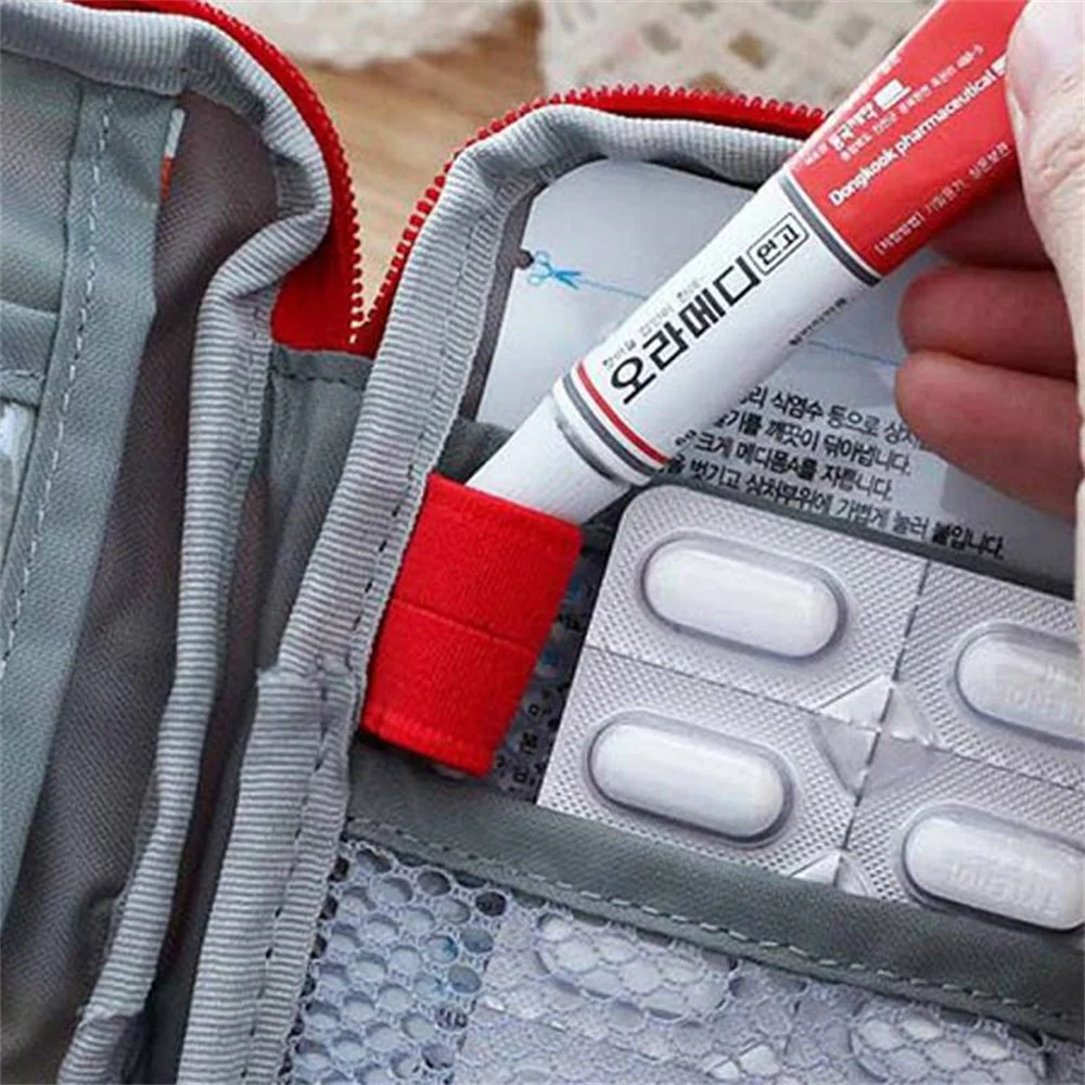 Portable Medicine Bag Cute First Aid Kit Medical Emergency Kits Organizer Outdoor Household Medicine Pill Storage Bag Travel