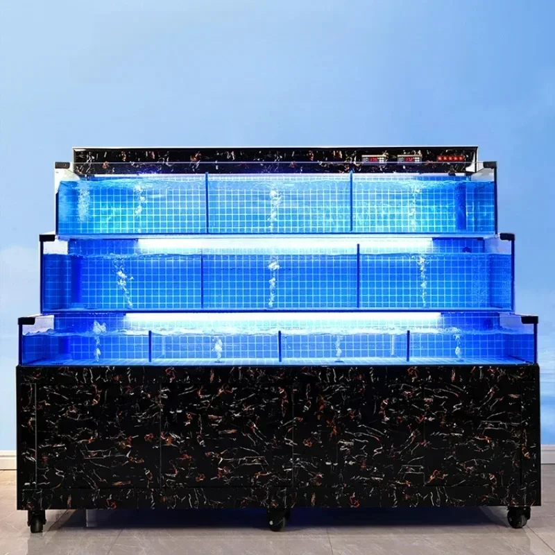 

cqySeafood Pool Restaurant Fish Tank Supermarket Hotel Mobile Seafood Tank Commercial Integrated Machine Shellfish Pool