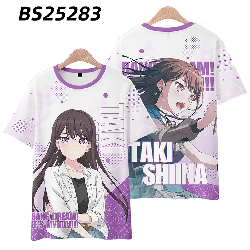 3D BanG sen! To jest MyGO T Shirt kobiety mężczyźni Anon Chihaya Tomori Takamatsu Soyo Nagasaki Rana Kaname śmieszna koszulka koszulki z nadrukami