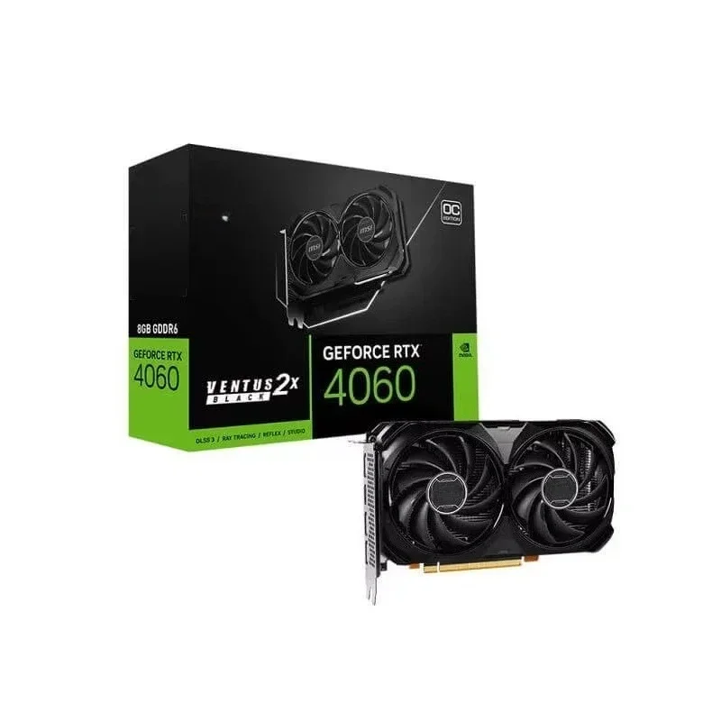 Stock New  GeForce RTX 4060 VENTUS 2X Black 8G OC 4060Ti 4070 4080S 12G 16G 24G 3X Gaming GPU Computer Desktop Graphics Card