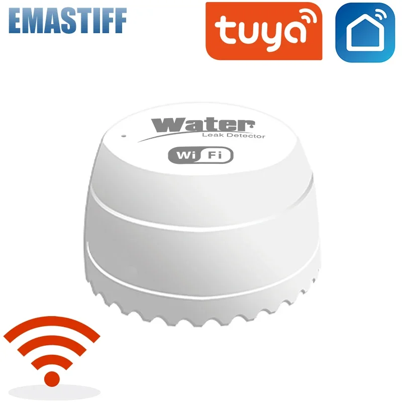 Wifi Water Detector Leakage Sensor Alarm Leak Detector 40DB Sound Tuya smart Smart Life APP Flood Alert Overflow Security