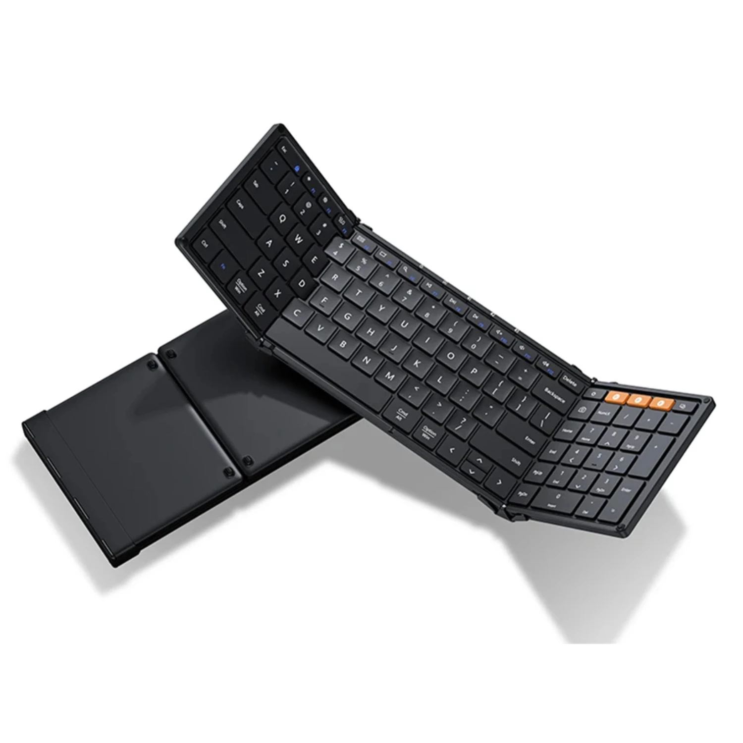 

XK01 Portable Silm Full-Size Travel Keyboards with Numeric Keypad Bluetooth Wireless Foldable Keyboard for Computer