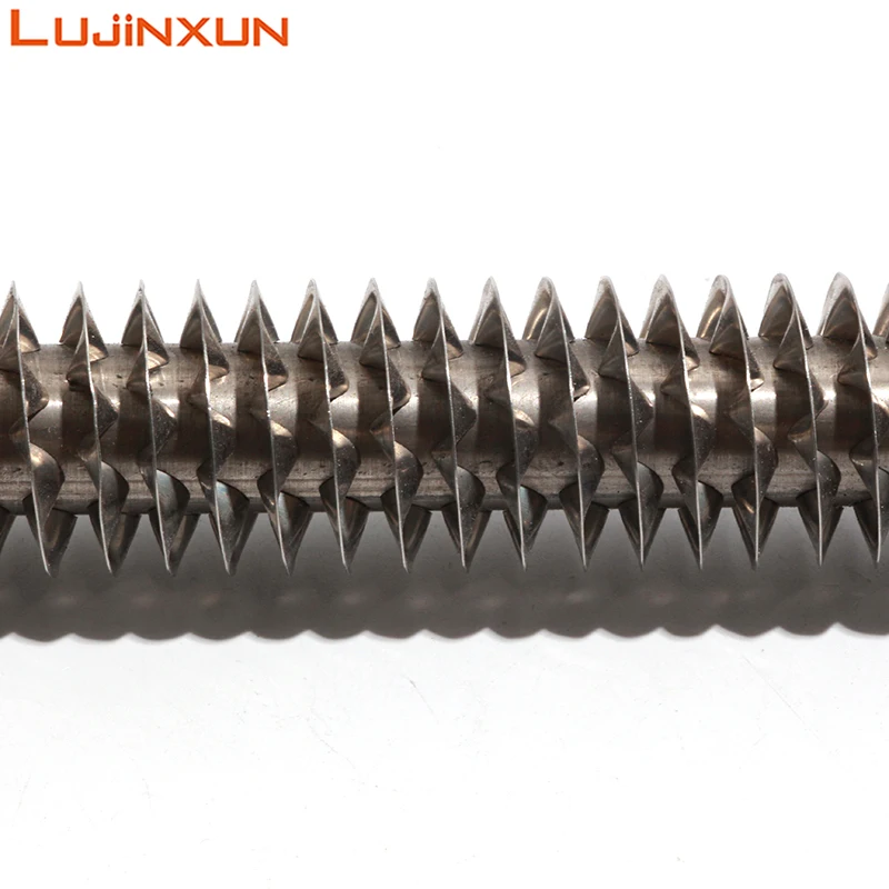 LUJINXUN M22x45 Finned Tubular Heat Tube 220V Heating Rod Oven Pipe with High Temperature Resistance 200W-600W Dry Heater 1PC