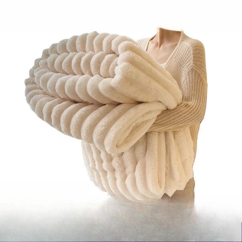 

Фланелевое одеяло, полосатая шаль, одеяло для дивана, студенческое офисное многофункциональное одеяло из кораллового флиса для сна