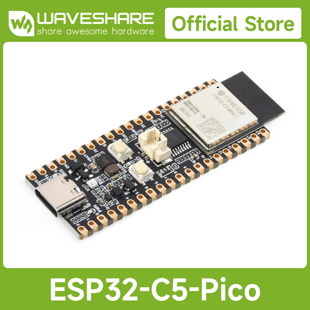Плата разработки Waveshare ESP32-C5 с двухдиапазонным Wi-Fi 6, одноядерный процессор 240 МГц, встроенный модуль серии ESP32-C5-MINI-1.