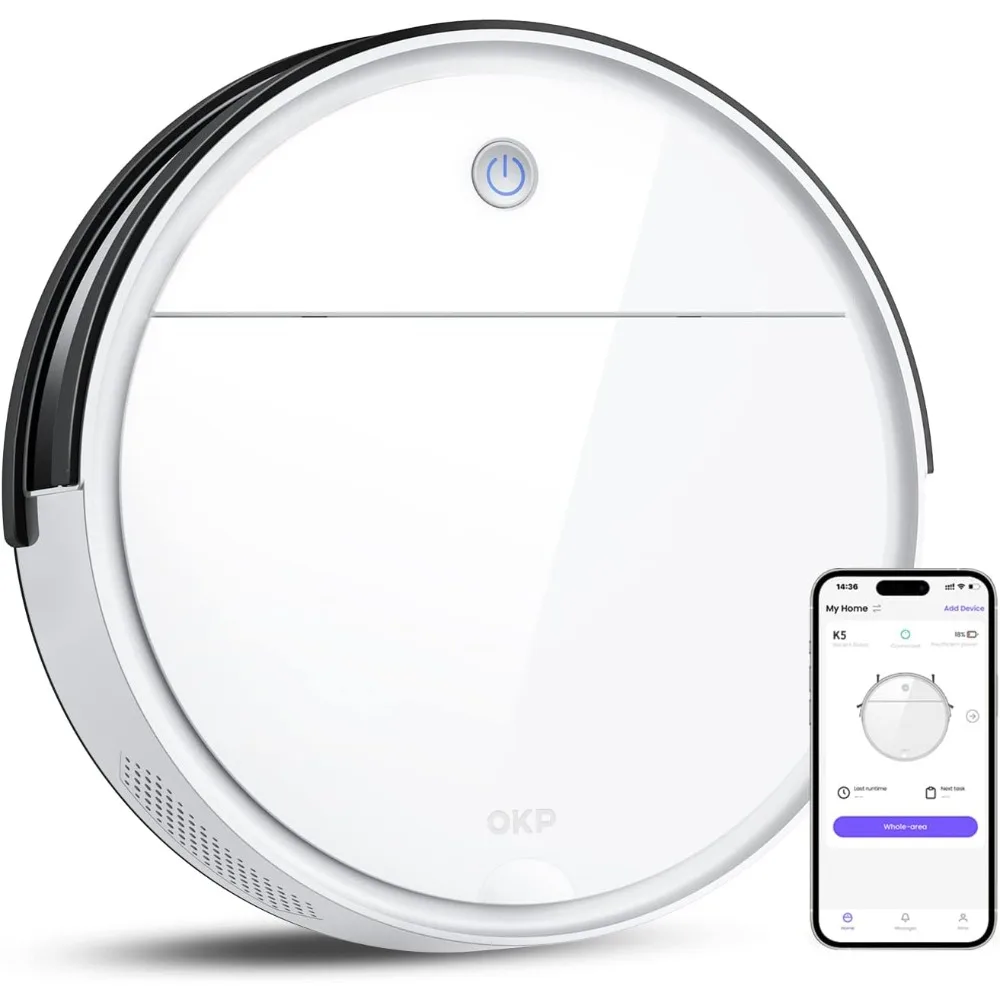 

Robotic Vacuum Cleaner, WiFi/App/Alexa, Robot Vacuum Cleaner with Schedule,Efficient Filtration System,Self-Charging,Slim Design