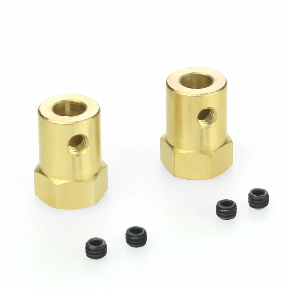 Adaptateur hexagonal de moyeu de roue en laiton, 5mm à 12mm, pour WPL B14, B16, C14, C24, MN, D90, D91, MN99S RC Car Upgrade, 4 pièces