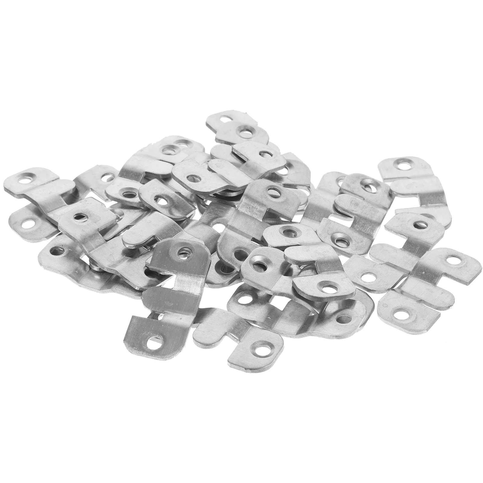 

16 Pairs Heavy Duty Clothes Rack Mountain Buckle Keyhole Hangers Frame Picture Backing Clips Tool Silver French Cleat Mirror