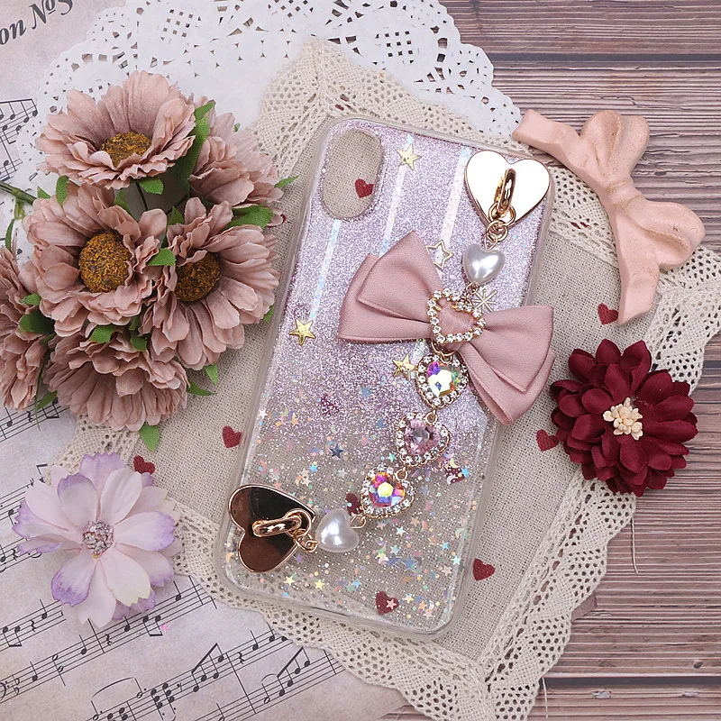 

Japanese Mines Lolita Love Rhinestone Big Bow Cherry Mobile Phone Seat Chain Mobile Phone Chain Jewelry Mobile Phone Pendant