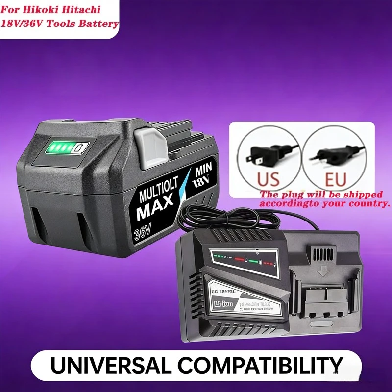 

For Hitachi/HiKOKI 36V Power Tools Li-ion Battery 6000mAh for BSL1830 BSL1850 BSL1860 BCL1815 EBM1830 BSL1840 330139 DS18DBL